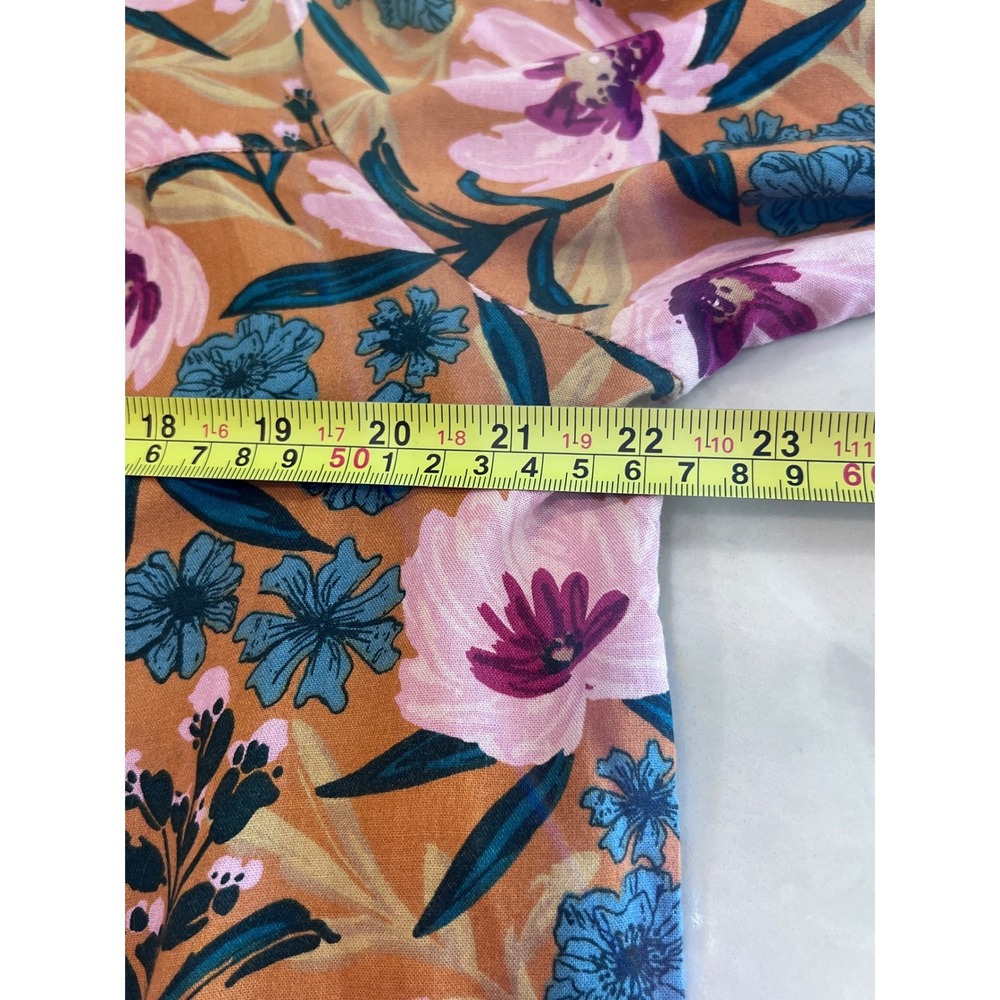 Natural Life Floral Peasant‎ Tunic Top Boho Tassel Accent Rayon Size Large - Picture 4 of 9